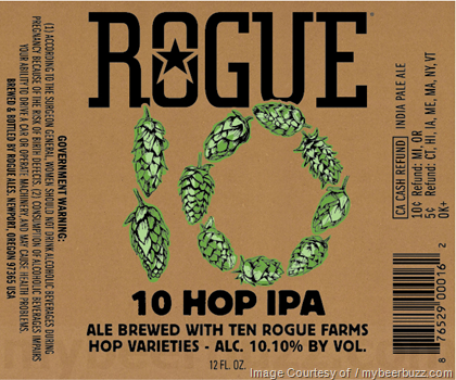 Rogue - 5 Hop Black IPA, 6 Hop IPA, 8 Hop IPA & 10 Hop IPA - My BeerBuzz